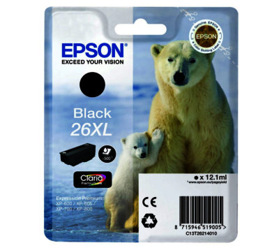 EPSON Polar Bear T2621 XL Black Ink Cartridge EPSON Polar Bear T2621 XL Black Ink Cartridge